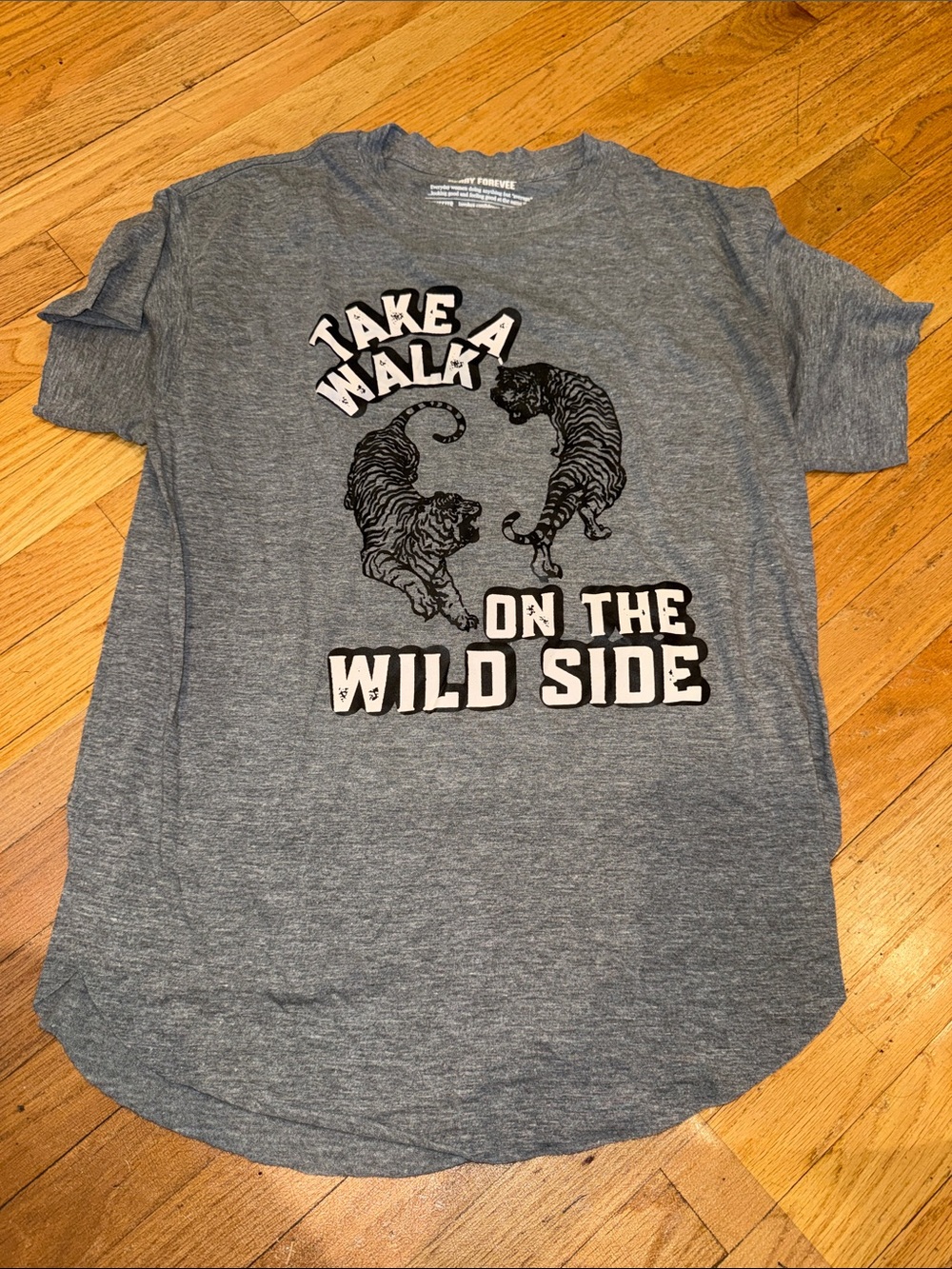 Forever 21 Gray 'Take a Walk on the Wild Side' Graphic Tee